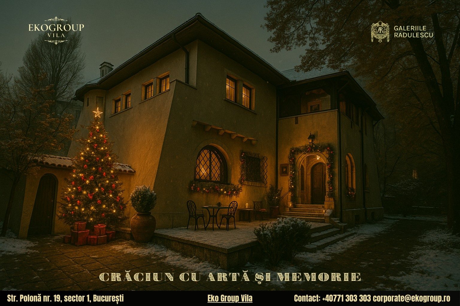 Poveste de Crăciun: Atmosfera Anilor ’30 în Fosta Casă Tătărăscu, Azi Eko Group Vila 4 Poveste de Crăciun: Atmosfera Anilor ’30 în Fosta Casă Tătărăscu, Azi Eko Group Vila